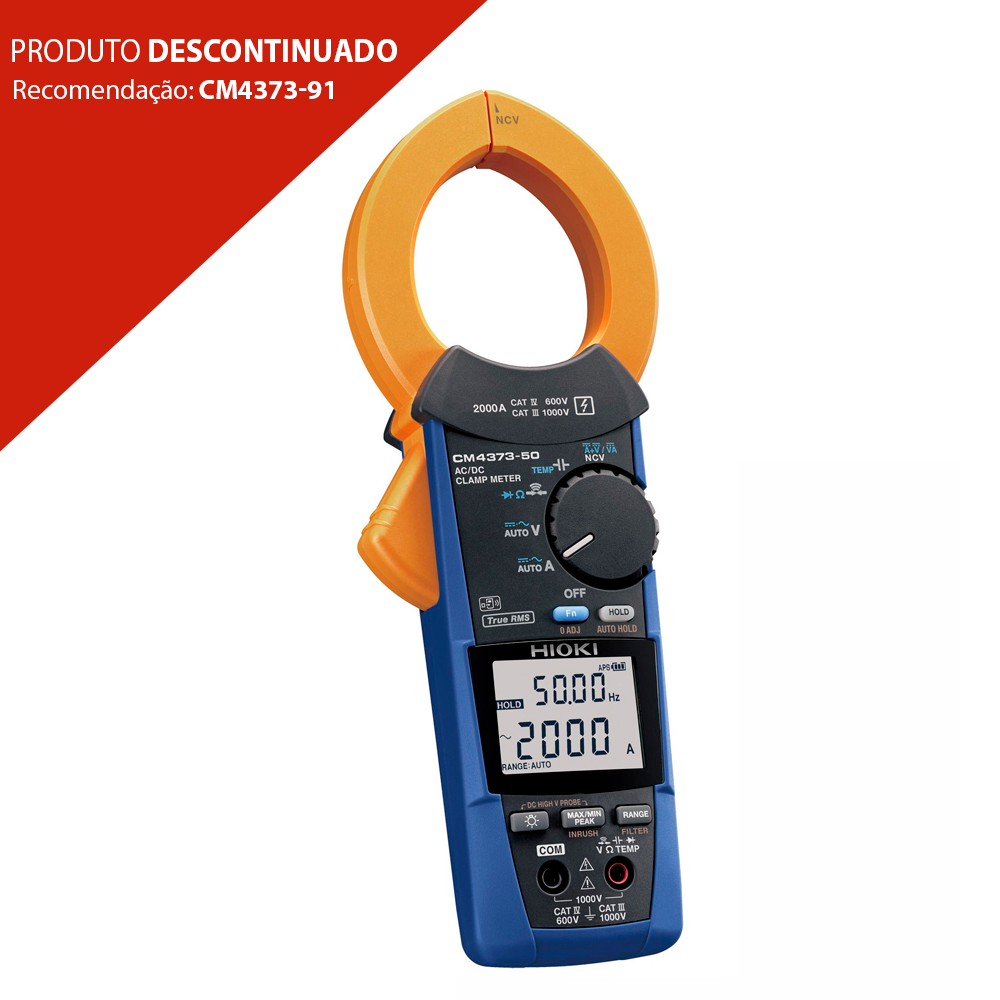 CM4373 – Alicate Amperímetro True-RMS 2000 A AC/DC, 1700 V DC